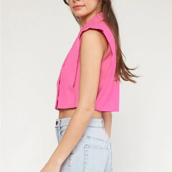 🎀Entro double breasted cropped vest 🎀 - Picture 5 of 8